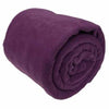 fleece blankets and fleece bed picnic throws colour purple