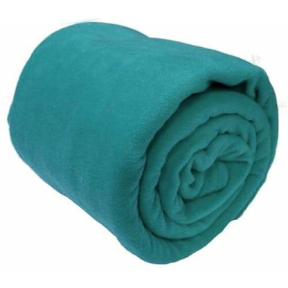 fleece blankets and fleece bed picnic throws colour teal blue