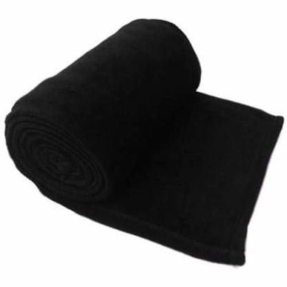 large fleece blankets and fleece bed throws colour black