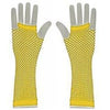 Neon UV Long Fishnet Gloves For Fancy Dress Hen Night Party Costumes Tutu - One Size Fits All - Yellow - Accessory