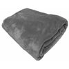 soft mink blanket throws colour grey
