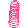 Neon UV Bright Gems Gummies Wristband Shag Jelly Band Bangle Bracelets - 12pcs in One Pack - Hot Pink - Accessory