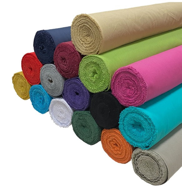 Cotton Canvas Fabric Duck Material Dressmaking Clothing Curtain Bags 145cm 57" Wide 250GSM Sold Per Meter
