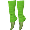 Ladies Girls Plain Solid Legwarmers For Tutu Hen Flo Fancy Dress Party - One Size Fits All - Green - Accessory