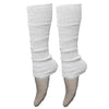 Ladies Girls Plain Solid Legwarmers For Tutu Hen Flo Fancy Dress Party - One Size Fits All - White - Accessory