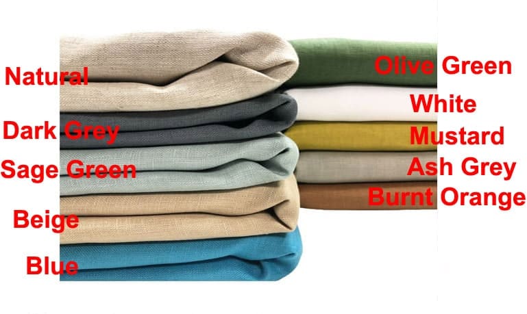 Pure 100% Linen Fabric Free Sample Swatch