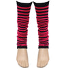 Ladies Girls Stripe Striped Legwarmers For Tutu Hen Flo Fancy Dress Party - One Size Fits All - Hot Pink - Accessory