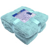 Teddy Blanket and Sherpa Throw Size 125cm x 150cm Ideal For Bed, Travel, Picnic &amp; Pets