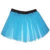Children Girls Neon 3 Layers of Net UV Tutu Skirt Fancy Dress Party Costume - Children 4-14 Years - Blue / 4-7 Years - Skirts